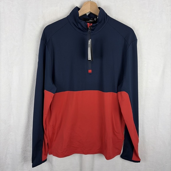 RLX Ralph Lauren Quarter Zip Golf Pullover Wicking Sweater Mens Medium $128 NWT